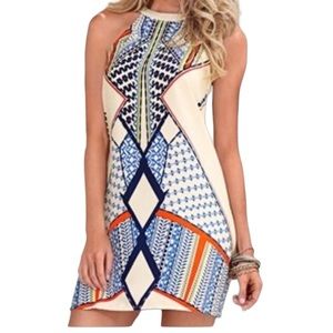 Style geometric sheath dress size small